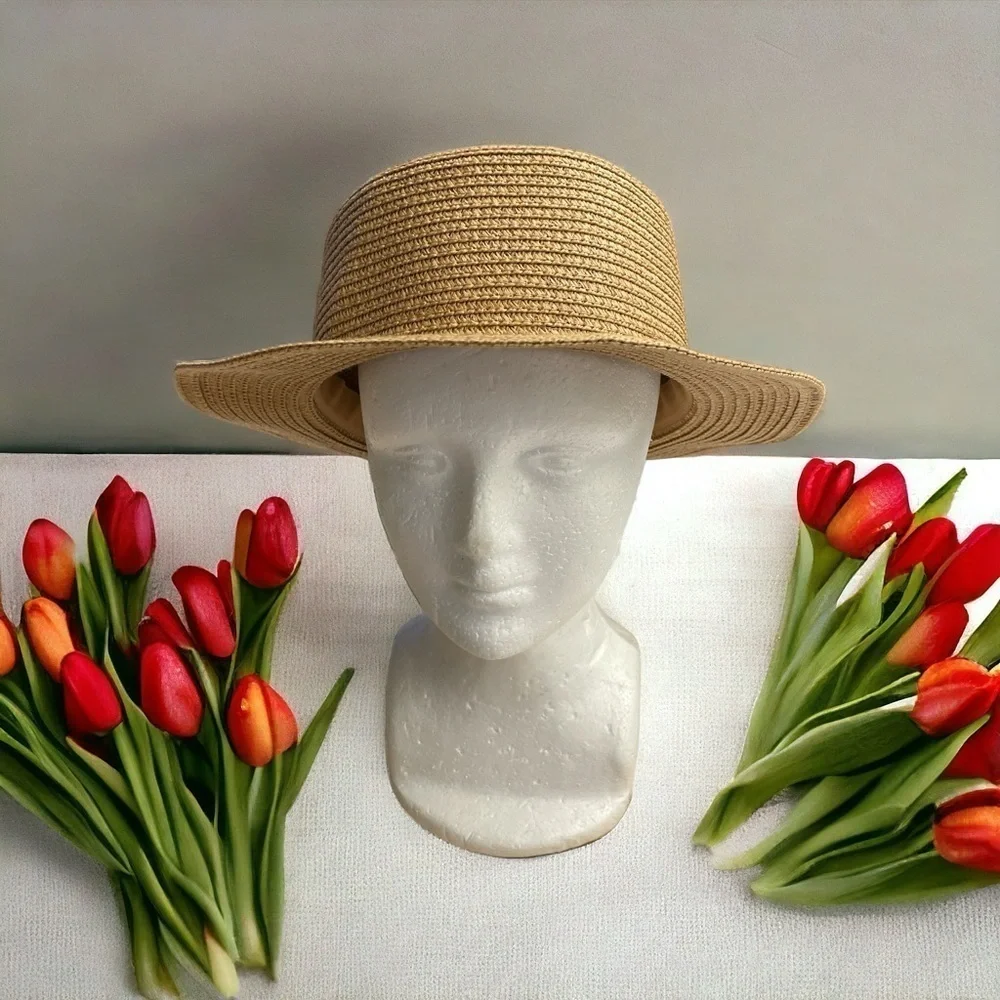 100% Paper straw hat. Timeless style soft durable. Lightweight and comfortable